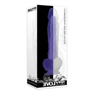 Evolved Luminous Stud 10.5" Glowing Dildo with Suction Cup Base